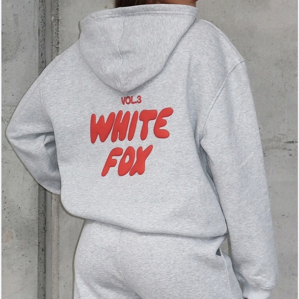 White Fox Offstage Hoodie Alloy Grey Hoodie Sweater Size L/XL - Picture 1 of 8
